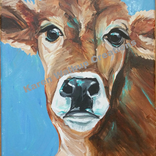 Animals, Baby Cow~804   *Fine art giclee print on archival watercolor paper.