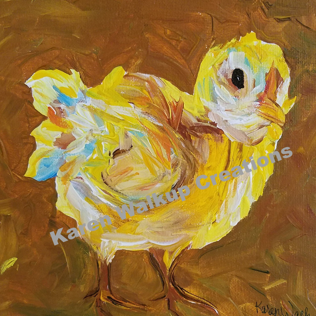 Animals, Baby Chick~803  *Fine art giclee print on archival watercolor paper.
